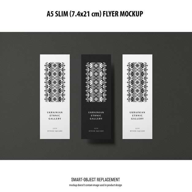A5 Slim Flyer Mockup Psd