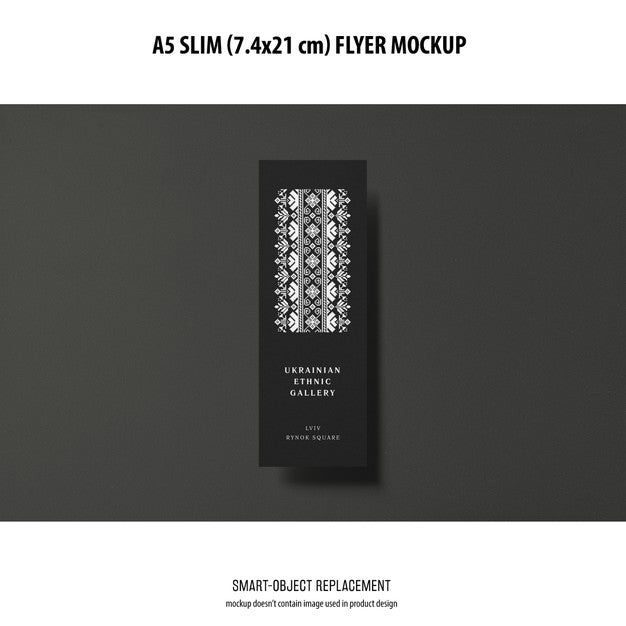A5 Slim Flyer Mockup Psd
