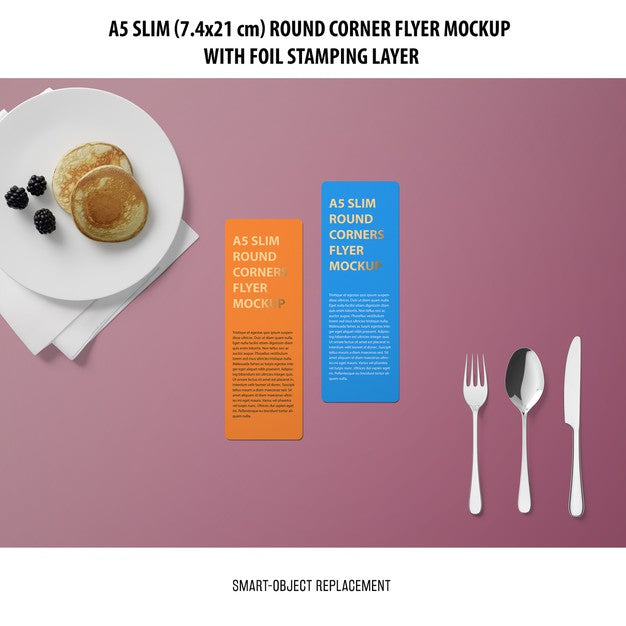 A5 Slim Flyer Mockup Psd
