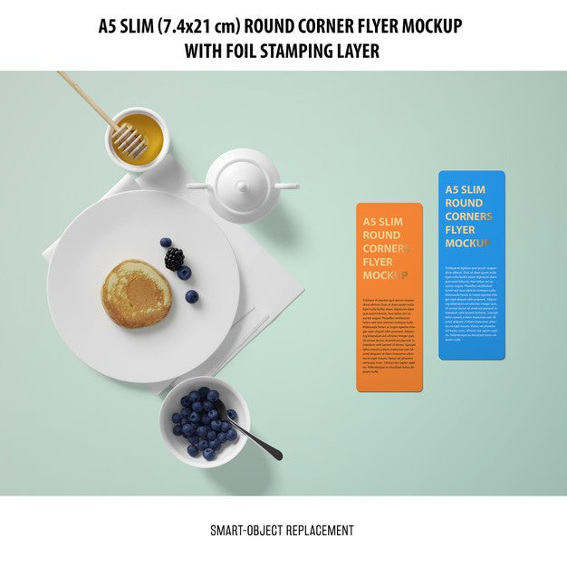 A5 Slim Flyer Mockup Psd