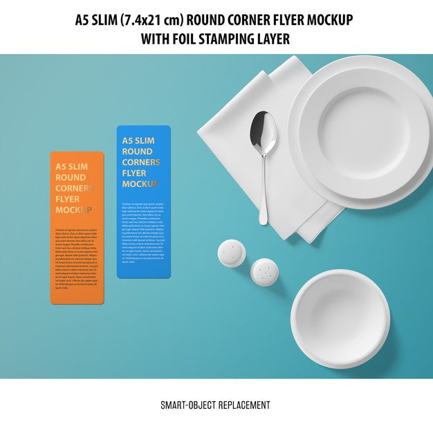 A5 Slim Flyer Mockup Psd