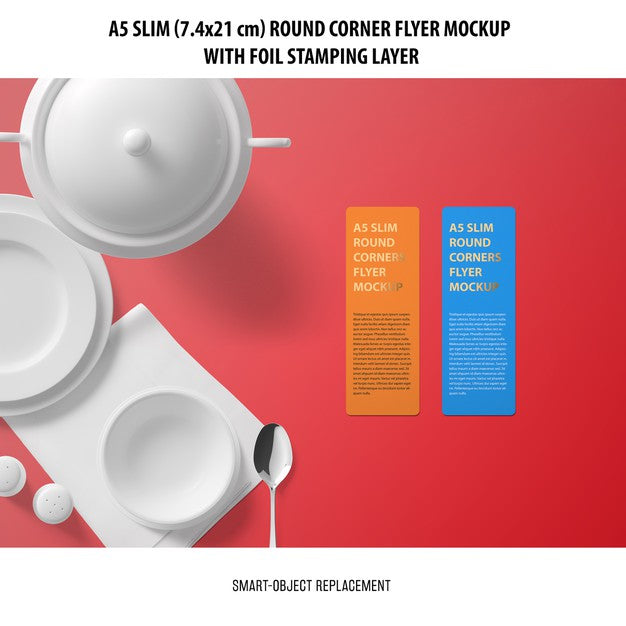 A5 Slim Flyer Mockup Psd