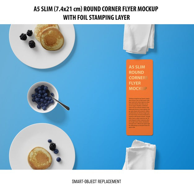 A5 Slim Flyer Mockup Psd