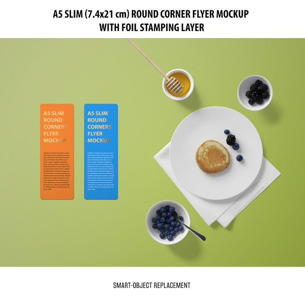 A5 Slim Flyer Mockup Psd