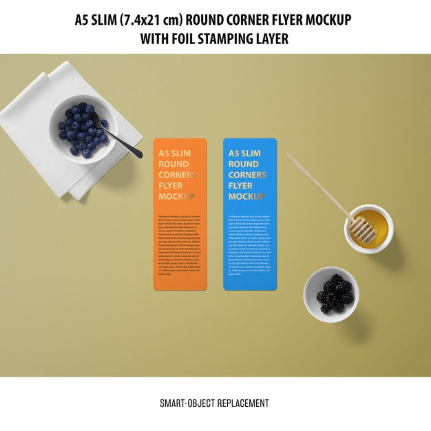 A5 Slim Flyer Mockup Psd