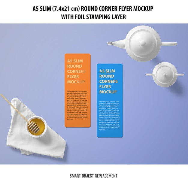 A5 Slim Flyer Mockup Psd