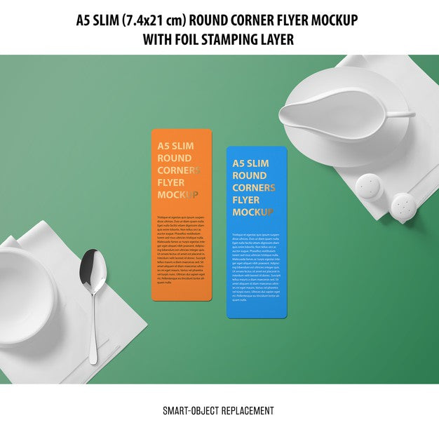 A5 Slim Flyer Mockup Psd