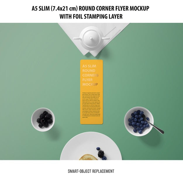 A5 Slim Flyer Mockup Psd