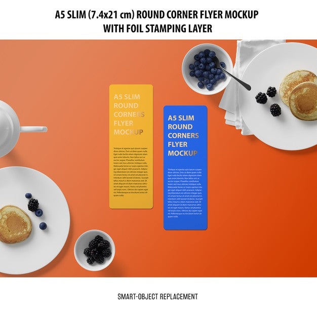 A5 Slim Flyer Mockup Psd