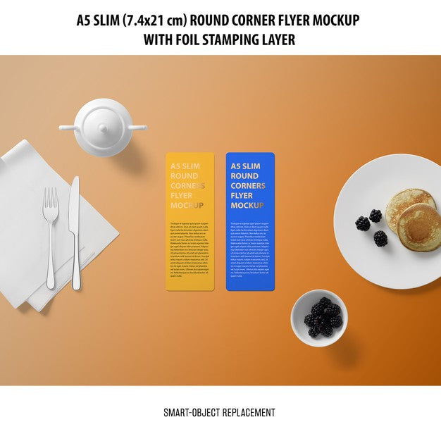 A5 Slim Flyer Mockup Psd
