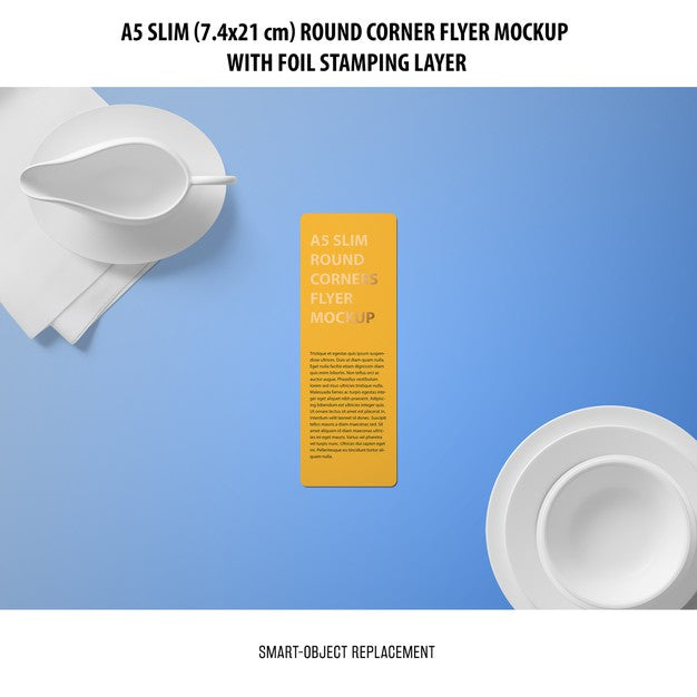A5 Slim Flyer Mockup Psd