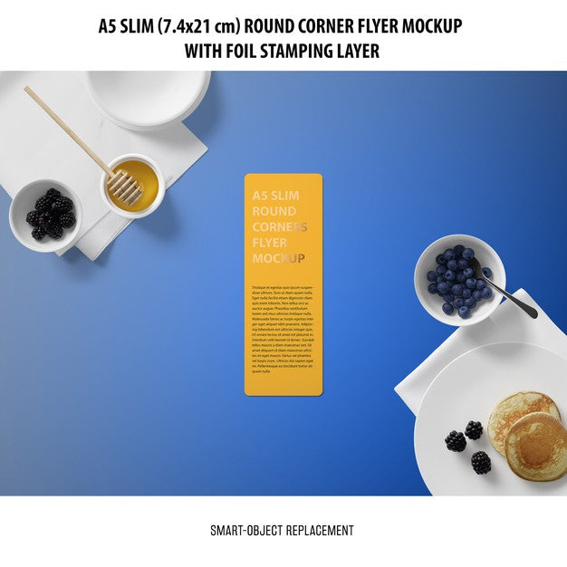 A5 Slim Flyer Mockup Psd