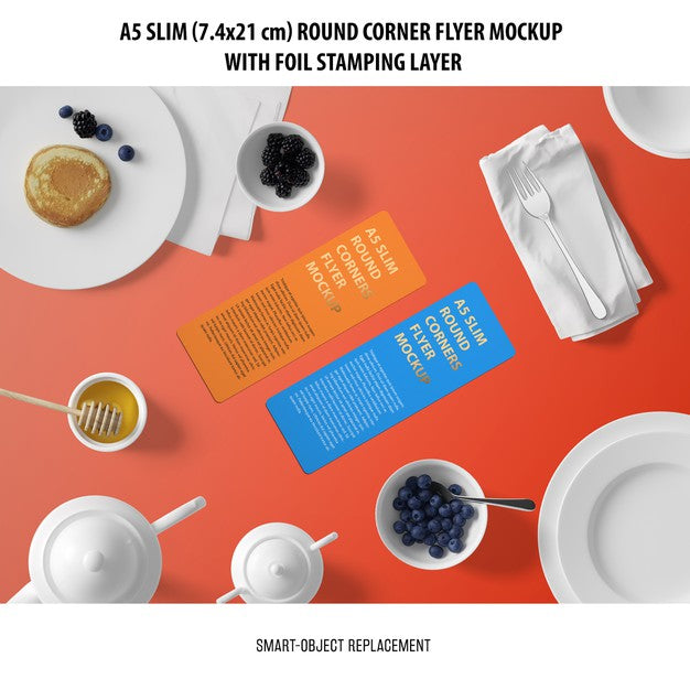 A5 Slim Flyer Mockup Psd