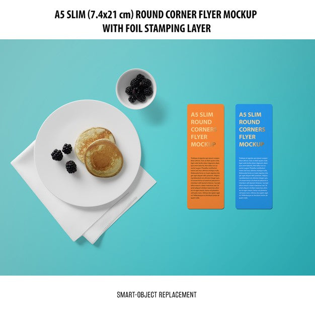 A5 Slim Flyer Mockup Psd