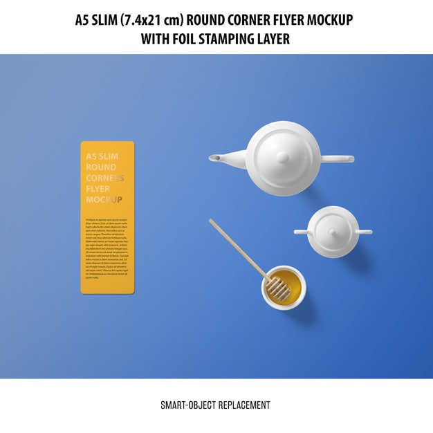 A5 Slim Flyer Mockup Psd