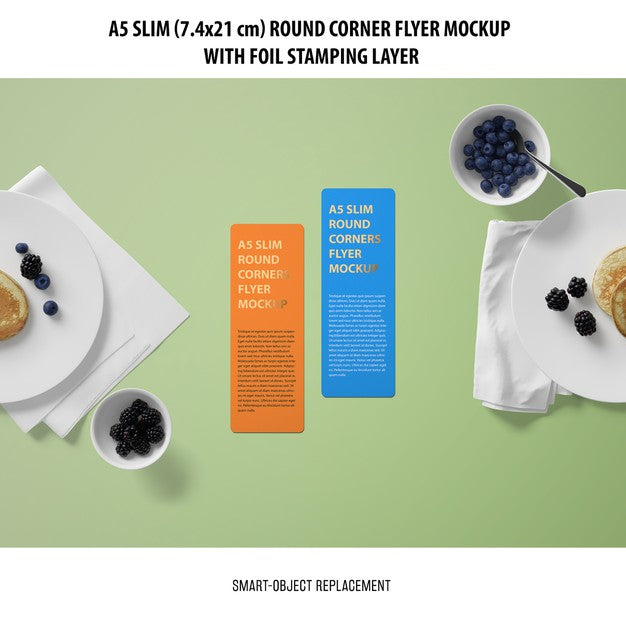 A5 Slim Flyer Mockup Psd