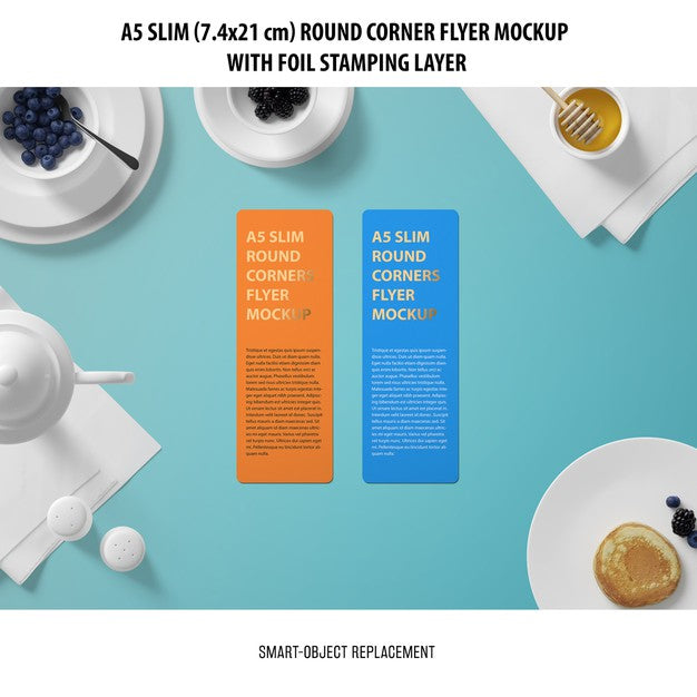 A5 Slim Flyer Mockup Psd