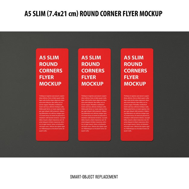 A5 Slim Flyer Mockup Psd