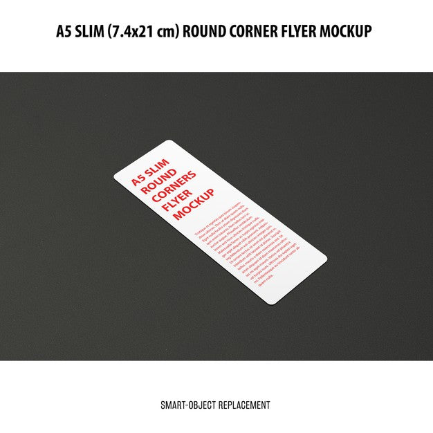A5 Slim Flyer Mockup Psd