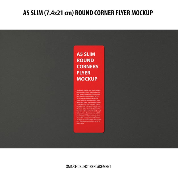 A5 Slim Flyer Mockup Psd