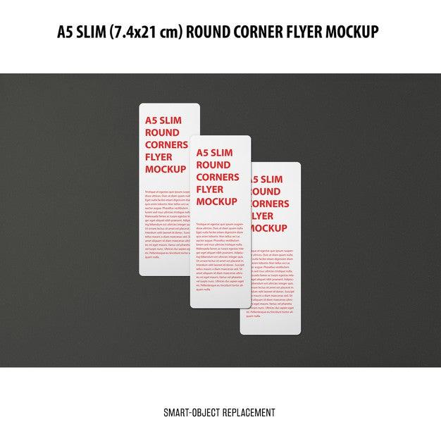 A5 Slim Flyer Mockup Psd