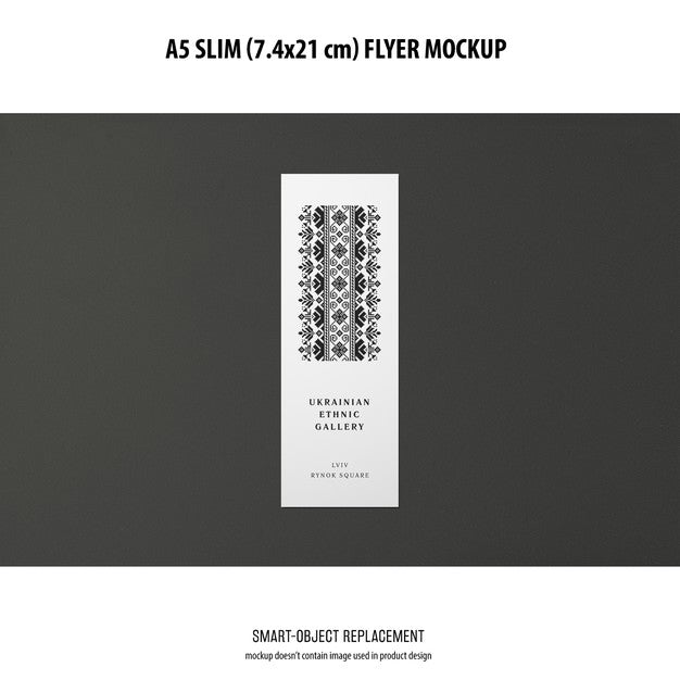 A5 Slim Flyer Mockup Psd