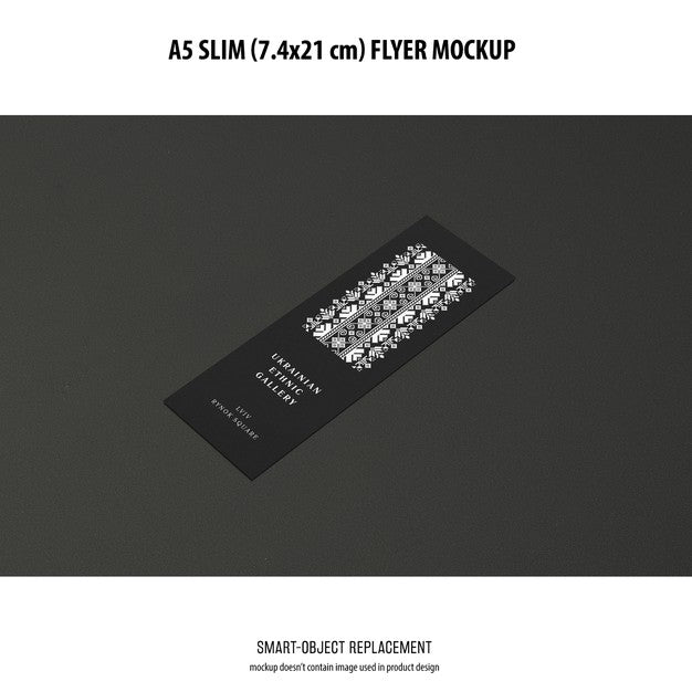 A5 Slim Flyer Mockup Psd