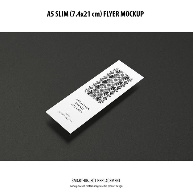 A5 Slim Flyer Mockup Psd