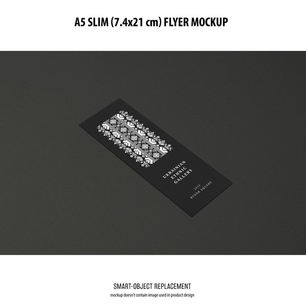 A5 Slim Flyer Mockup Psd