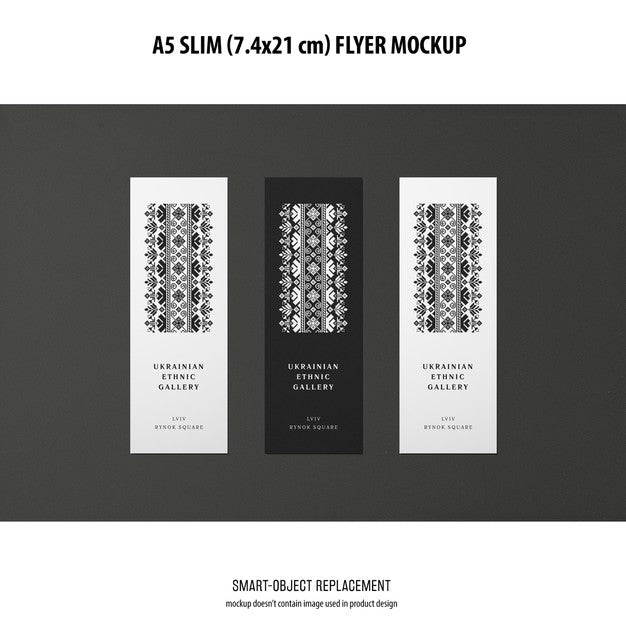 A5 Slim Flyer Mockup Psd