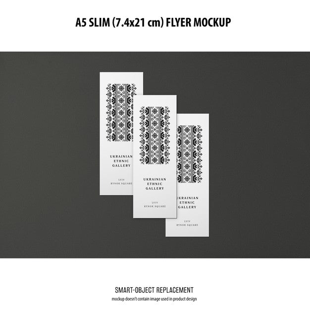A5 Slim Flyer Mockup Psd
