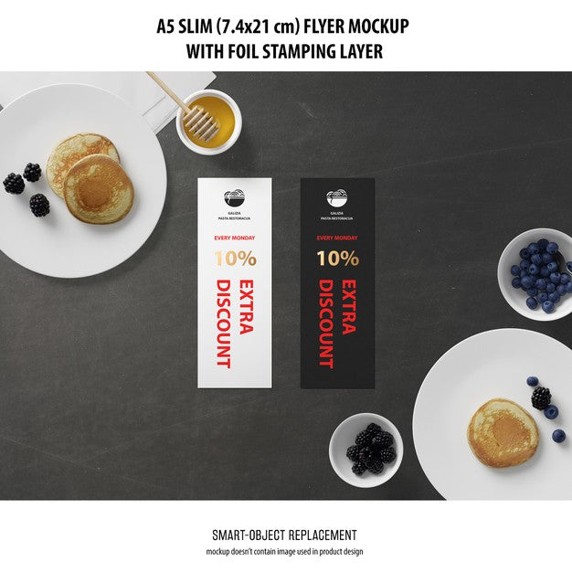 A5 Slim Flyer Mockup Psd