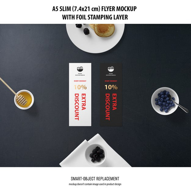 A5 Slim Flyer Mockup Psd