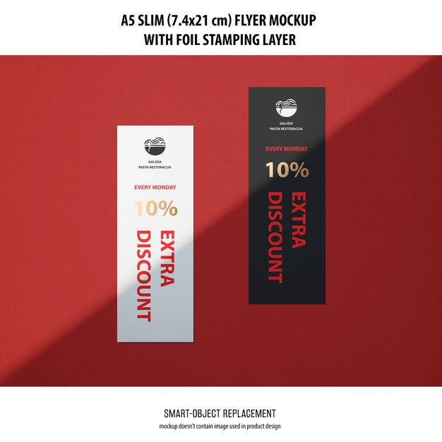 A5 Slim Flyer Mockup Psd