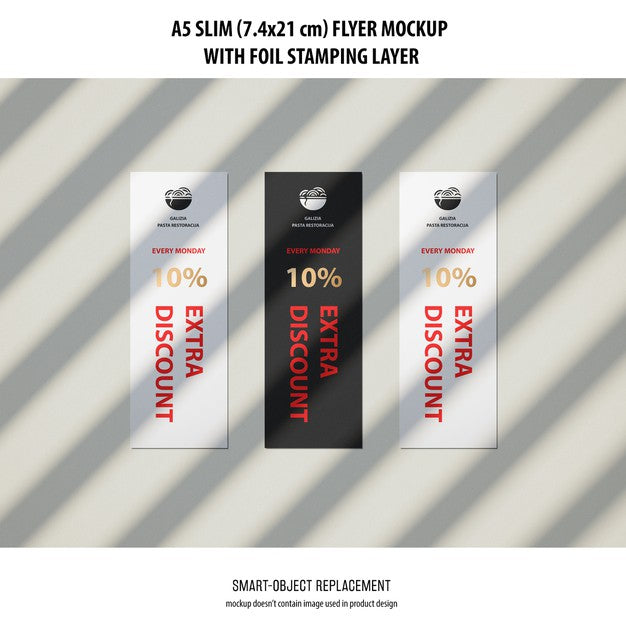 A5 Slim Flyer Mockup Psd