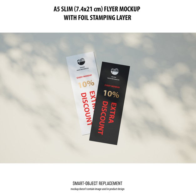 A5 Slim Flyer Mockup Psd