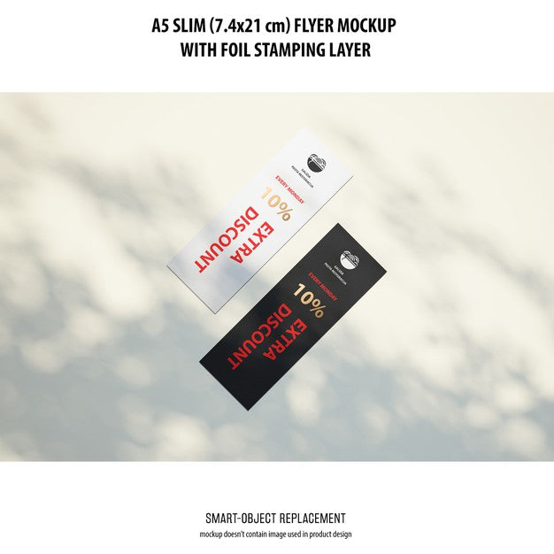 A5 Slim Flyer Mockup Psd