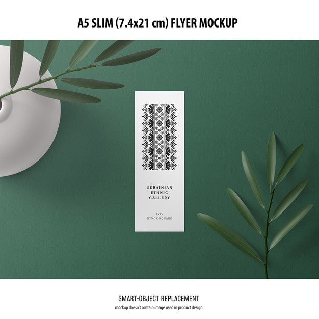 A5 Slim Flyer Mockup Psd