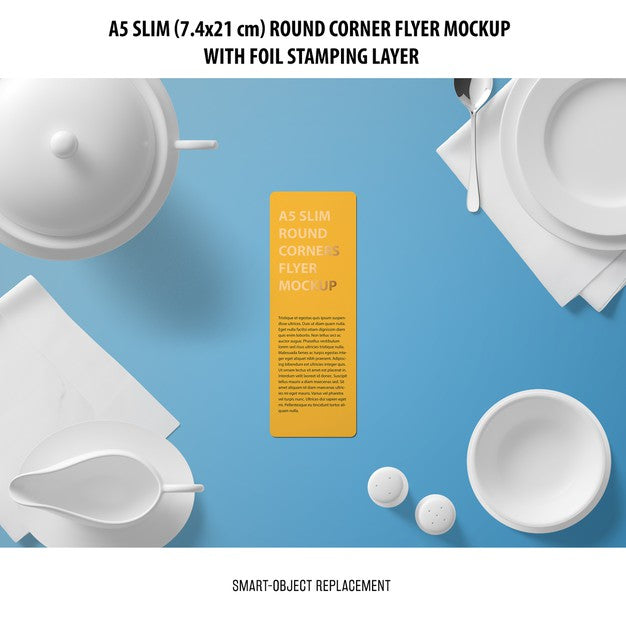 A5 Slim Flyer Mockup Psd