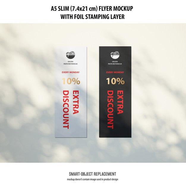 A5 Slim Flyer Mockup Psd
