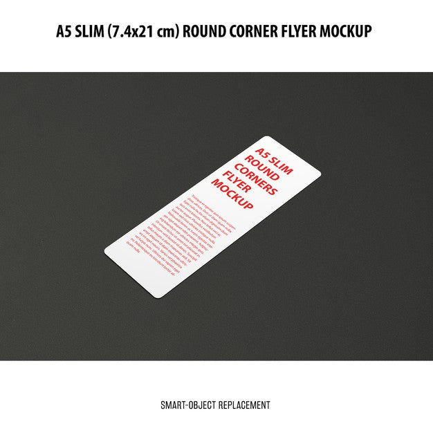A5 Slim Flyer Mockup Psd
