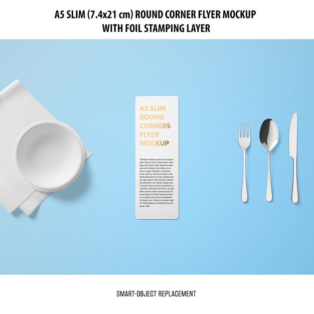 A5 Slim Flyer Mockup Psd