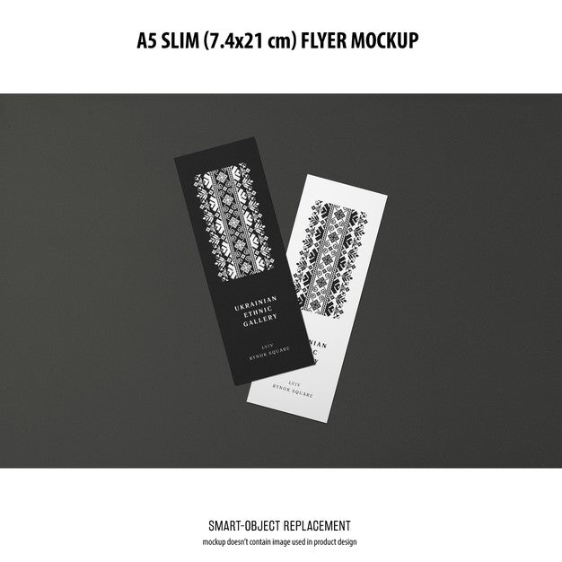 A5 Slim Flyer Mockup Psd