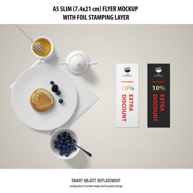 A5 Slim Flyer Mockup Psd