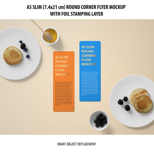 A5 Slim Flyer Mockup Psd