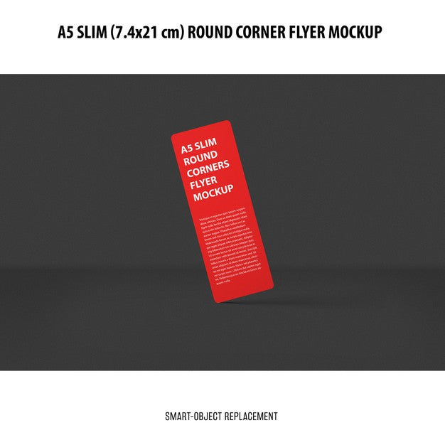 A5 Slim Flyer Mockup Psd