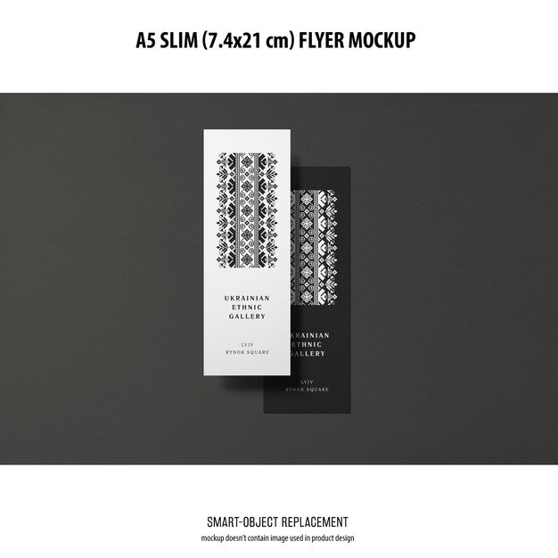 A5 Slim Flyer Mockup Psd