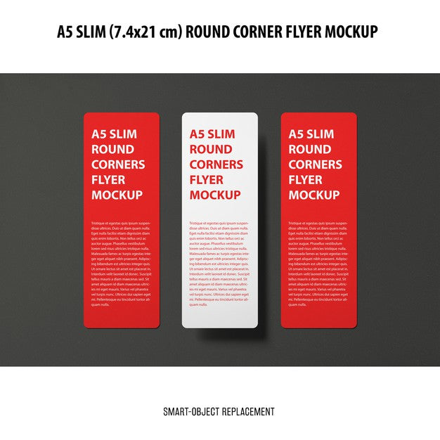 A5 Slim Flyer Mockup Psd