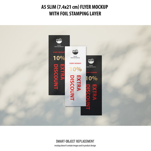 A5 Slim Flyer Mockup Psd