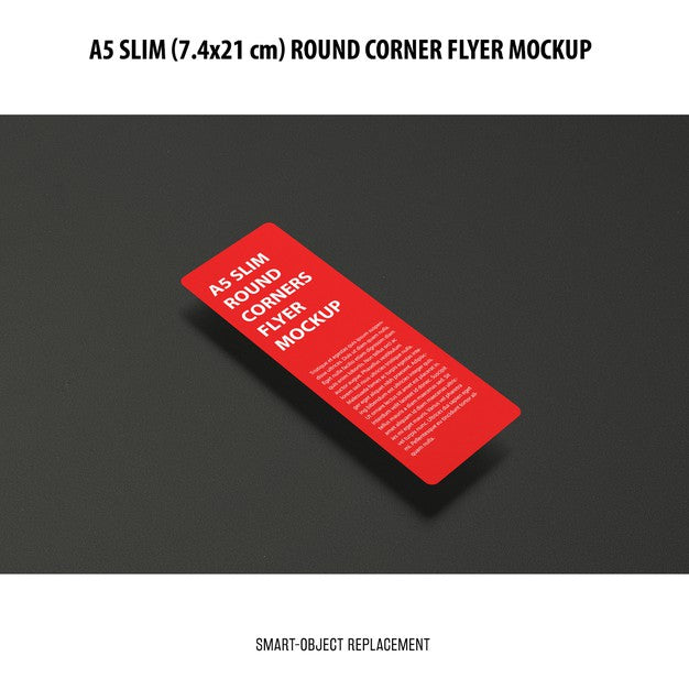 A5 Slim Flyer Mockup Psd